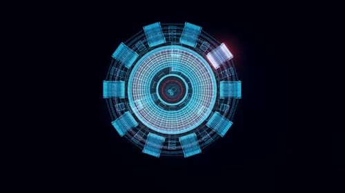 Arc Reactor Hologram Rotating 4k
