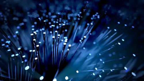 Futuristic Fiber Optic Data Stream Abstract Background