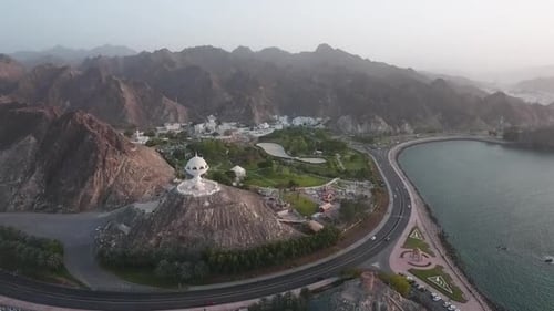 Drone dans la capitale, Muscat, Sultanat d'Oman