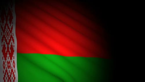 Waving Flag of Belarus Seamless Loop Animation