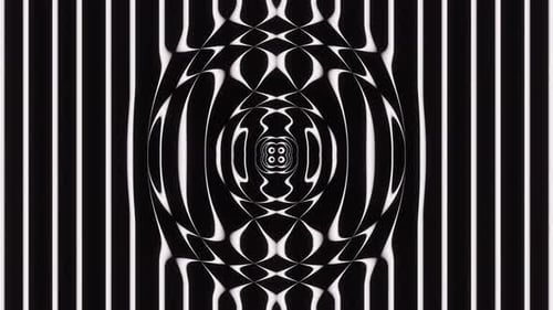 Abstract Black and White Optical Illusion Tunnel Animation