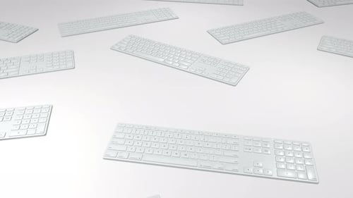 Minimalist Floating Keyboards Technology Corporate Background Animation