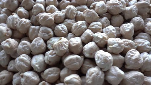 Pile of Fresh Chickpeas in a Close-Up Shot