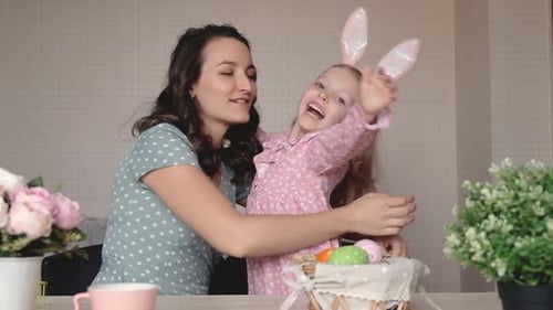 Easter Family Holiday and Children Concept