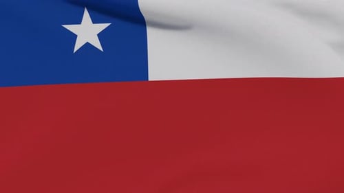 Realistic Waving Flag of Chile