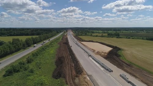 Highway Construction Aerial View