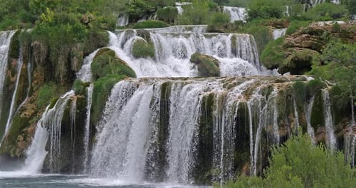 Skradin's Waterfall, Skradinski Buk, Krka Natural Park, Near Sibenik in Damaltia, Croatia
