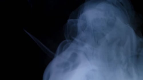 Dreamy Blue Smoke Effect on Black Background