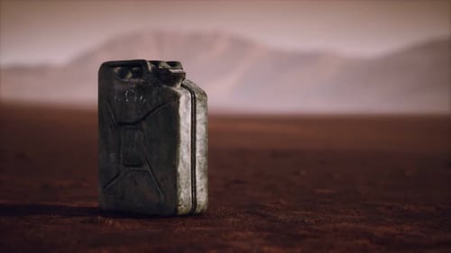 Old Rusty Fuel Canister in the Desert