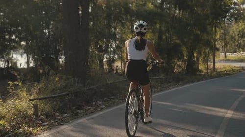 Cyclist Girl Training
