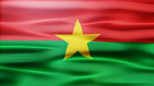 Ondeando la bandera de Burkina Faso