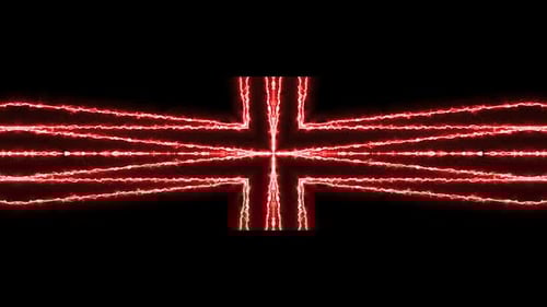 Abstract Red Energy Geometric Kaleidoscope Loop