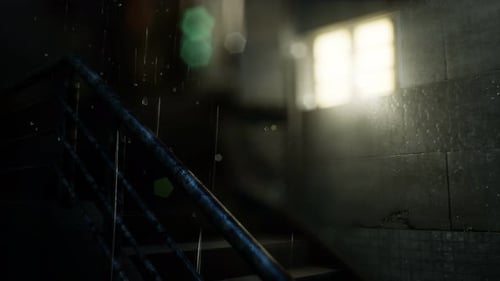 Street in the Old Town at Rainy Night