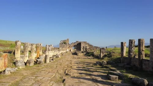 Ruínas antigas de Hierapolis.