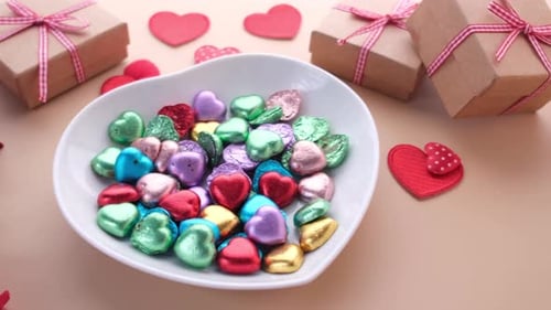 Heart Chocolates and Roses for Romance and Celebration