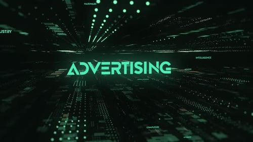 Sci Fi Digital Data Word Advertising