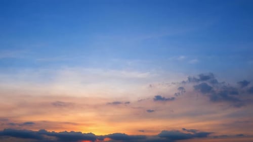 Beautiful Sky with Clouds at Sunset