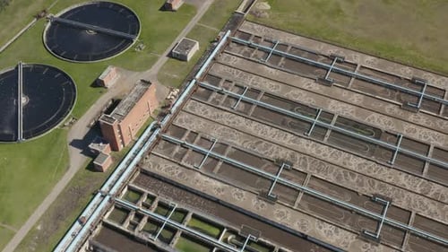 Aerial View of Water Treatment Facility