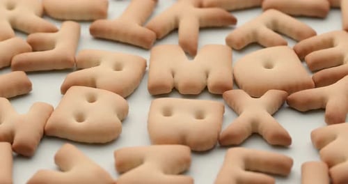 Alphabet Cookie Letters Panning Shot