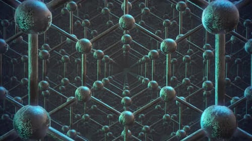 Loopable Graphenstruktur Reihen von Kohlenstoffatomen. Honeycombs Wissenschaftstechnologie