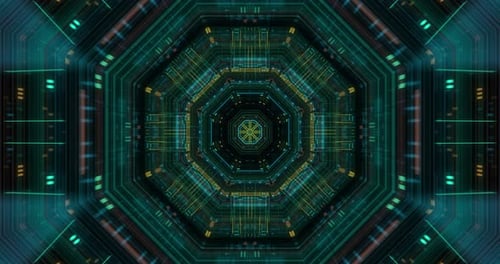 Seamless loop of abstract futuristic technological background