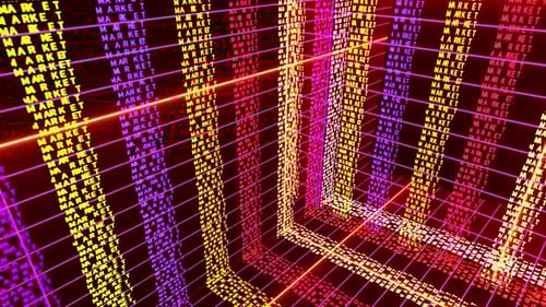 Abstract neon market animation