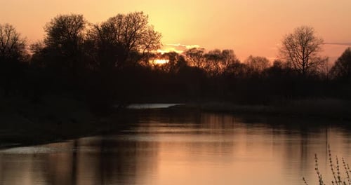 Landscapes Of Ukraine Sunset On The Lake Timelapse