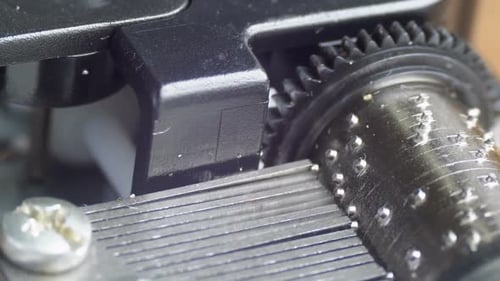 Macro View of a Vintage Music Box Mechanism
