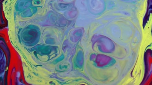 Vibrant Colors Swirl Together in Abstract Motion