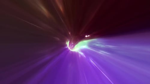 Vibrant Abstract Hyperspace Light Tunnel Journey Background
