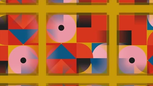 Dynamic Geometric Shapes Abstract Looping Background Animation