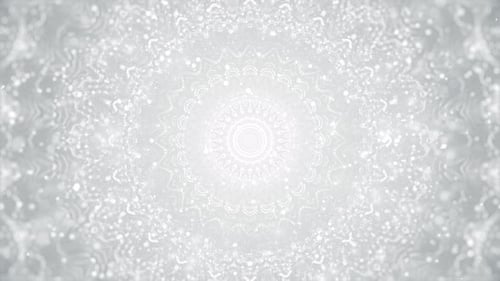 Elegant White Shimmering Mandala Animation for Celebrations