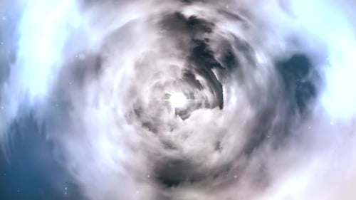 Abstract background of a tunnel of clouds