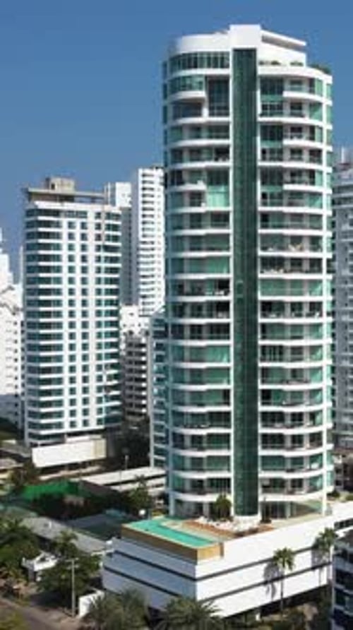 The Cartagena Colombia Aerial Vertical View