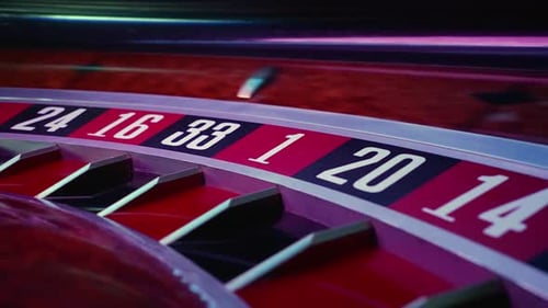 Casino Roulette in Motion the Spinning Wheel Ball