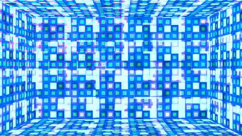 Abstract Geometric Grid Room Loop Background