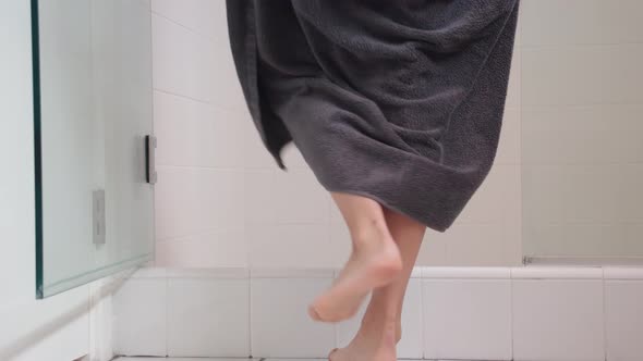 Woman Getting Out Of Bathtub In Bathroom Lifestyle Stock Footage Ft woman-getting-out-of-bathtub-in-bathroom-lifestyle-stock-footage-ft