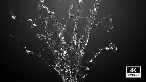 Dynamic Water Splash Element with Alpha Channel