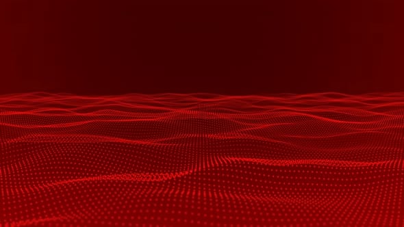 Abstract red color particle wave animation, Backgrounds Motion Graphics ...