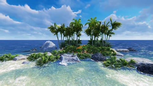 Panorama Of Desert Island