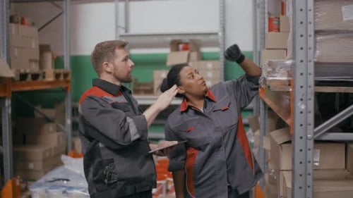 Working Woman At Warehouse