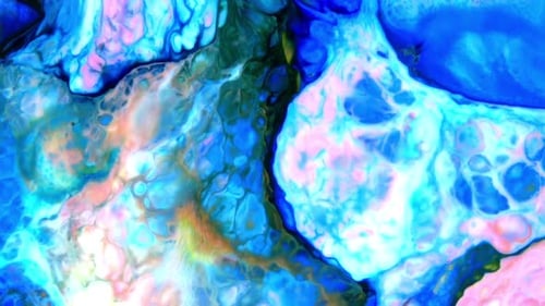 Colorful Liquid Ink Colors Blending Burst Swirl Fluid 54