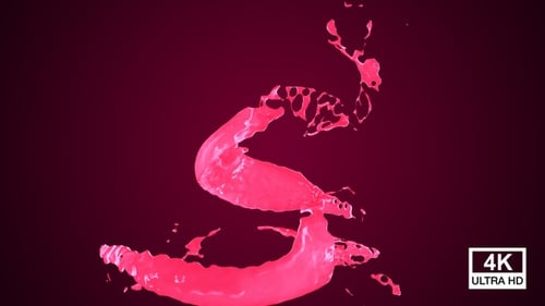 Gedrehter Erdbeer-Milchshake Splash V4 4K