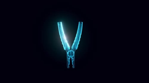 Plier Tool Hologram Rotating 4k