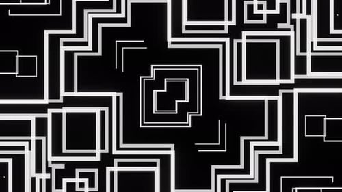 Abstract Pulsating Blackandwhite Animation of Abstract Shapes