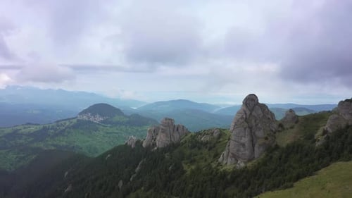 Breathtaking Mountain Range Aerial View
