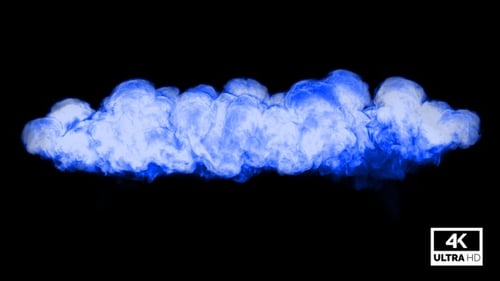 Blue Smoke Cloud Burst Fluid Transition Element
