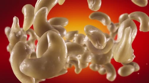 Cashew Nuts Popping Up and Falling Down