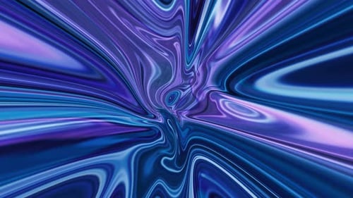 Blauer, zyanfarbener, spiralförmiger, flüssiger animierter Hintergrund