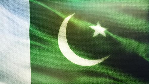 Realistic Waving Pakistan Flag Background Animation